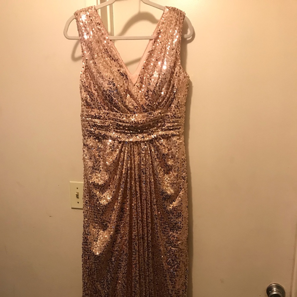Custom made sequins gown